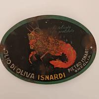 Antica insegna pubblicitaria Olio di oliva Isnardi