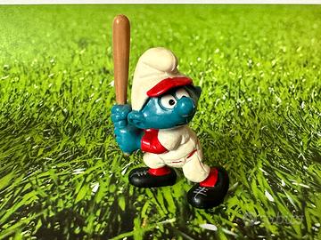 Puffo Giocatore di Baseball Schleich vintage 1980