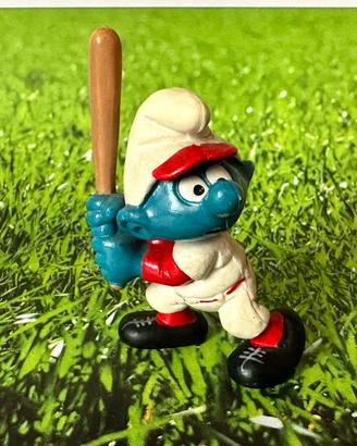 Puffo Giocatore di Baseball Schleich vintage 1980