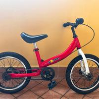 balance bike 2 in 1 reversibile a pedali 16"