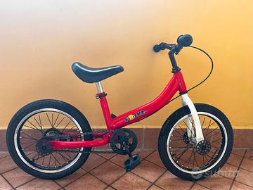 balance bike 2 in 1 reversibile a pedali 16"