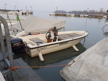 Barca conero delfino 430 red 89 con suzuki 25 4t