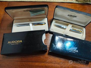 Penne Aurora Stilografica E Sfera Metal Style