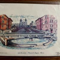 Coppia litografie Roma