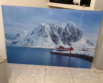 Foto quadro paesaggio inverno norvegese
