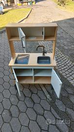 cucina legno più accessori