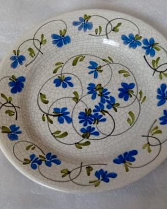 Piatto floreale in ceramica