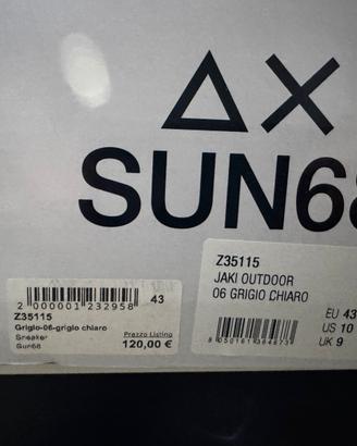 SUN68 SNEAKERS Z35115 06 GRIGIO