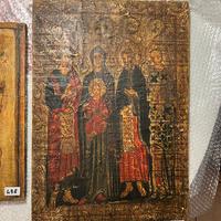 Antica icona a tavoletta legno arte collezione