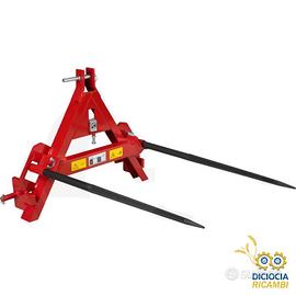 Forca per Trasporto Rotoballe Pieghevole 3 Punto