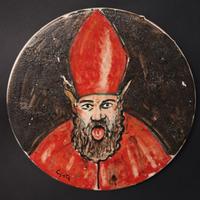 Disco in ceramica - Cardinale Firmato Pietro Lista