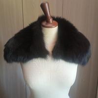 Collo per cappotto in vera pelliccia volpe nera 🖤