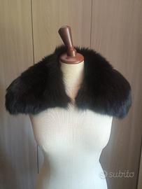 Collo per cappotto in vera pelliccia volpe nera 🖤
