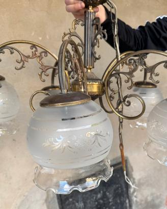Lampadario a 5 bulbi