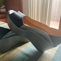 Sandali - sabot Trussardi con zeppa, pelle - NUOVO