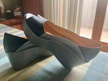 Sandali - sabot Trussardi con zeppa, pelle - NUOVO