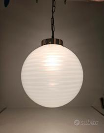Lampadario a sospensione in vetro design a vortice