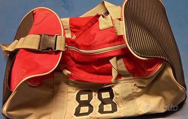 Borsone Sportivo rosso e beige 