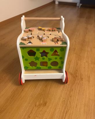Carrello priki passi per bambini con giochi
