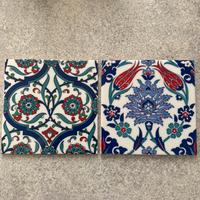 2 piastrelle decorate smalt ceramic Toygar 20x20cm