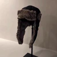 Cappellino da volo nero Yohji Yamamoto