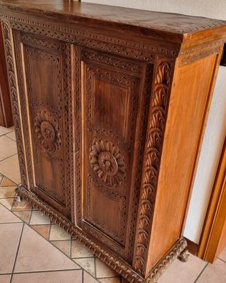 Scarpiera in legno massello