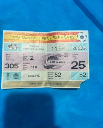 Biglietto finale mondiale 1982