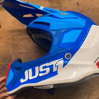 casco moto just one blu