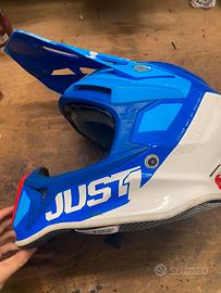 casco moto just one blu