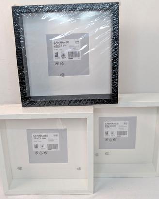 3 cornici IKEA SANNAHED 25x25 cm nuove