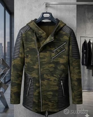 Giacca Urban Camo & Leather Style - Taglia M