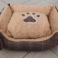 Cuccia/cuscino cane con pettorina e guinzaglio 