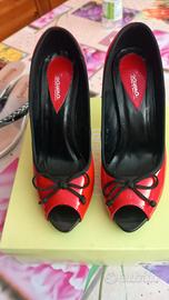 Scarpe donna rosse tacco 12. Numero 38.