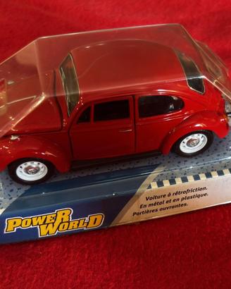 Modellino "Power World" auto Volkswagen Maggiolino