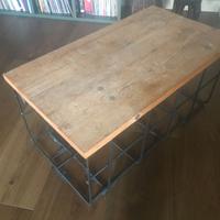 Tavolino in legno e ferro