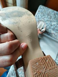 sandali pelle marrone cognac