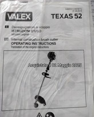 Decespugliatore Valex Texas 52 cc