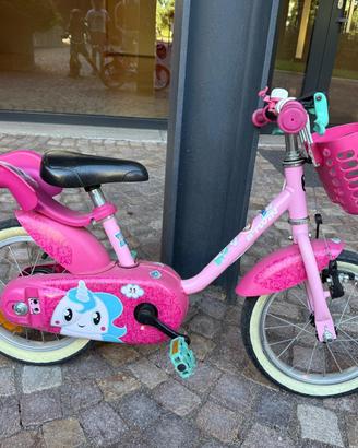 Bici Btwin 14 pollici da bambina (compresi accesso