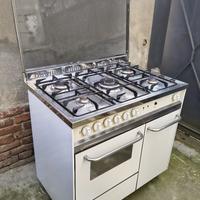 Cucina GAS LOFRA Inox Bianca 5 Fuochi Forno 90