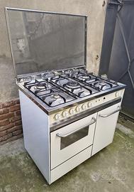 Cucina GAS LOFRA Inox Bianca 5 Fuochi Forno 90