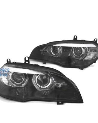 FARI XENON BMW X5 E70 07-10 ANGEL EYES 3D NERO