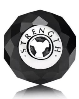 charm pandora strength Nero collezione essence