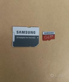 Micro SD Samsung EVO Plus da 64GB con adattatore 