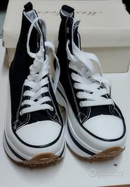 Sneakers Alte Platform Nere taglia 38