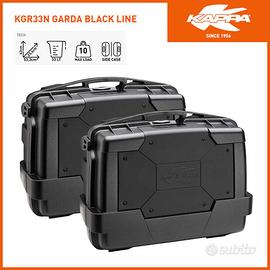 Coppia valigie laterali Kappa Garda 33 lt Black