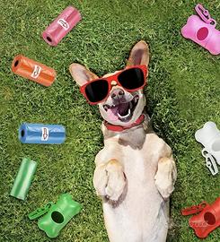 Kit Sacchetti Cani 150+Porta sacchetti+Guinzaglio