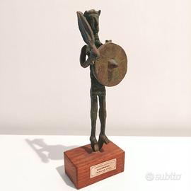 BRONZETTO SARDO NURAGICO GUERRIERO BRONZO STATUINA