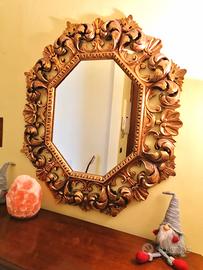Specchio in legno stile rococò 