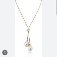 Collana Majorica argento 925 placcato oro 18k