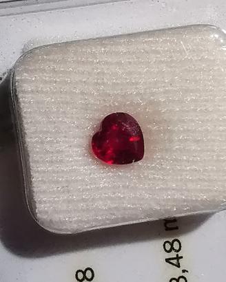 rubino 1,12ct taglio cuore